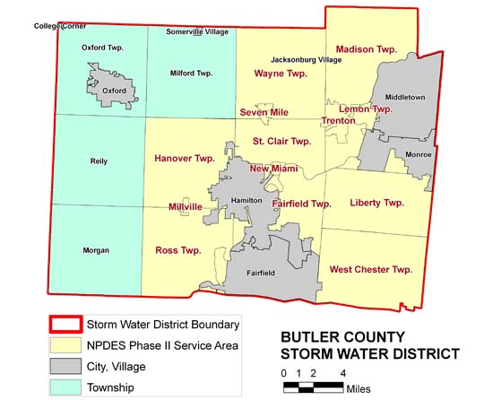 Storm Water District Map – Butler County, Ohio – Butler County Storm ...